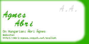 agnes abri business card